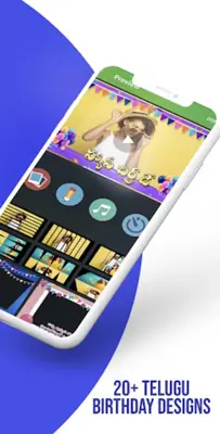 Telugu Birthday Photo Video Maker with Song android App screenshot 4